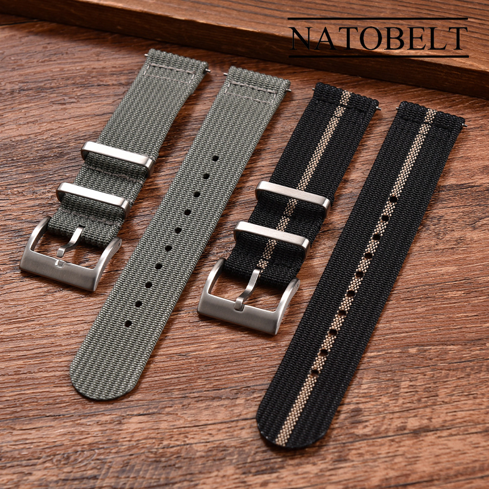 คุณภาพสูง Ribbed สายไนลอน 18 มม.20 มม.22 มม.Qucik Release ไนลอนนาฬิกาผ้าทหาร Wristbelt กองทัพกีฬาข้อมือสร้อยข้อมือสําหรับผู้หญิงผู้ชาย Universal นาฬิกาอุปกรณ์เสริม