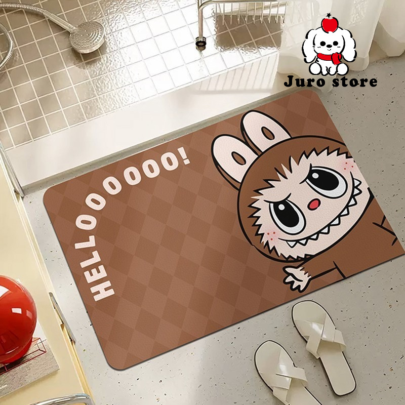 JURO CUTE CHARACTER PUMPKIN MOTIF FLOOR MAT/BATHROOM MAT/KOREAN DESIGN