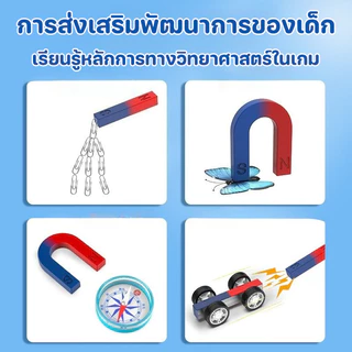 BHQ ชุดของเล่นทดลองวิทยาศาสตร์ เข็มทิศ แรงแม่เหล็ก กล่องอุปกรณ์แม่เหล็กไฟฟ้าแบบพกพา เครื่องมือการศึกษา