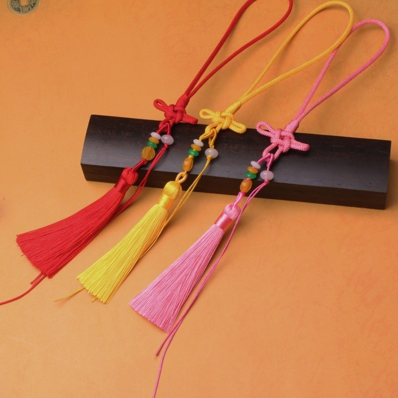 90มิลลิเมตรพู่ปมจีนพู่เชือกพู่พู่แฮนด์เมด ทําเอง โพลีเอสเตอร์พู่ - รูปที่ 2