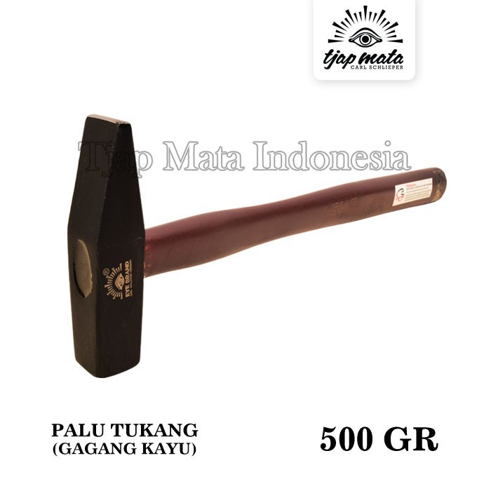 TJAP MATA / CAP MATA ค้อนสําหรับช่างไม้ด้ามไม้ 500 gr