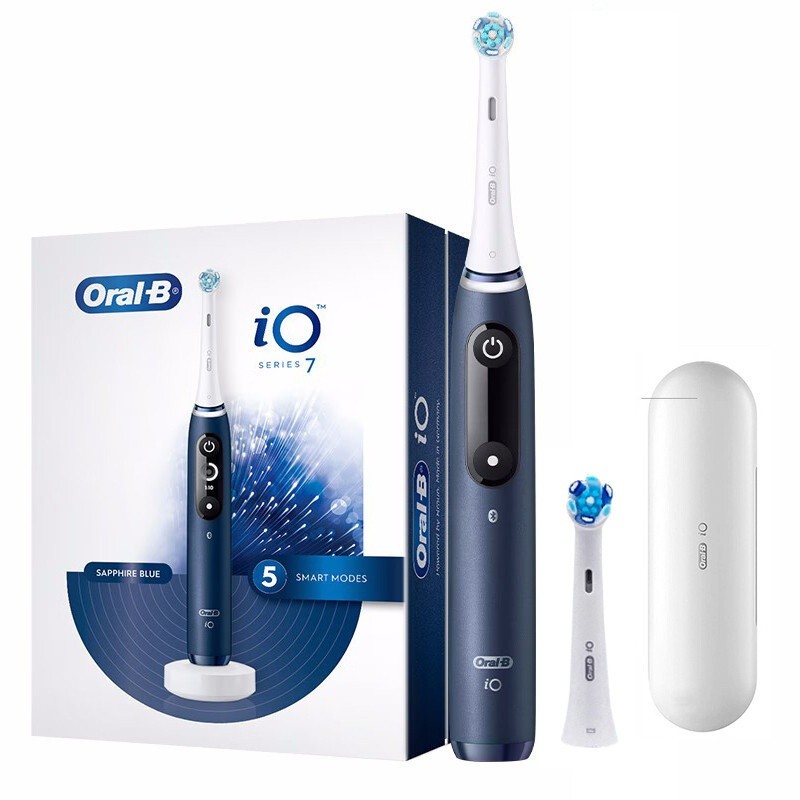 Perfect ﻿Oral B iO Series 7 Electric Toothbrush with 2 Brush Heads 5 Smart Modes Fast Charging with 