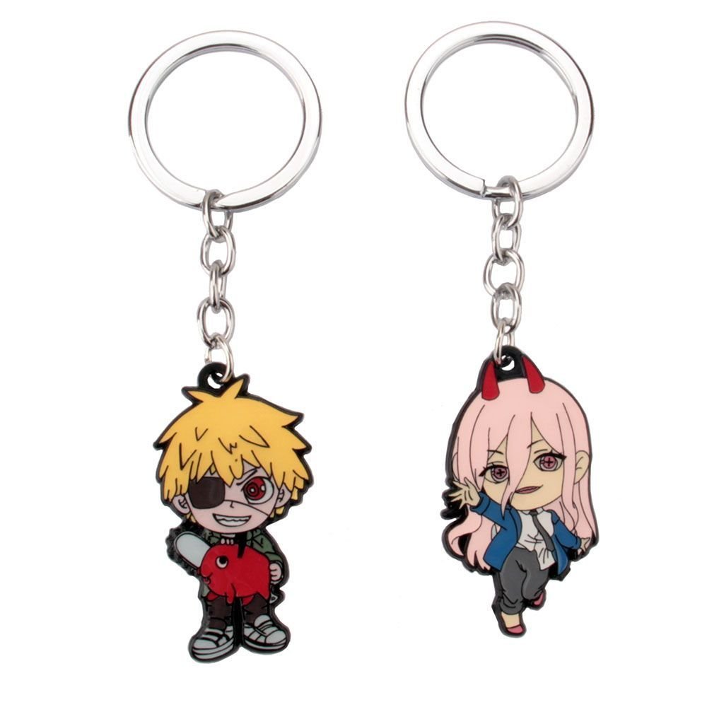 [จี้] Chainsaw Man Merchanted พวงกุญแจ Poppie Tower สร้อยคอ Macchia การ์ตูนอะนิเมะจี้ไฟฟ้าคู่ Buzz L