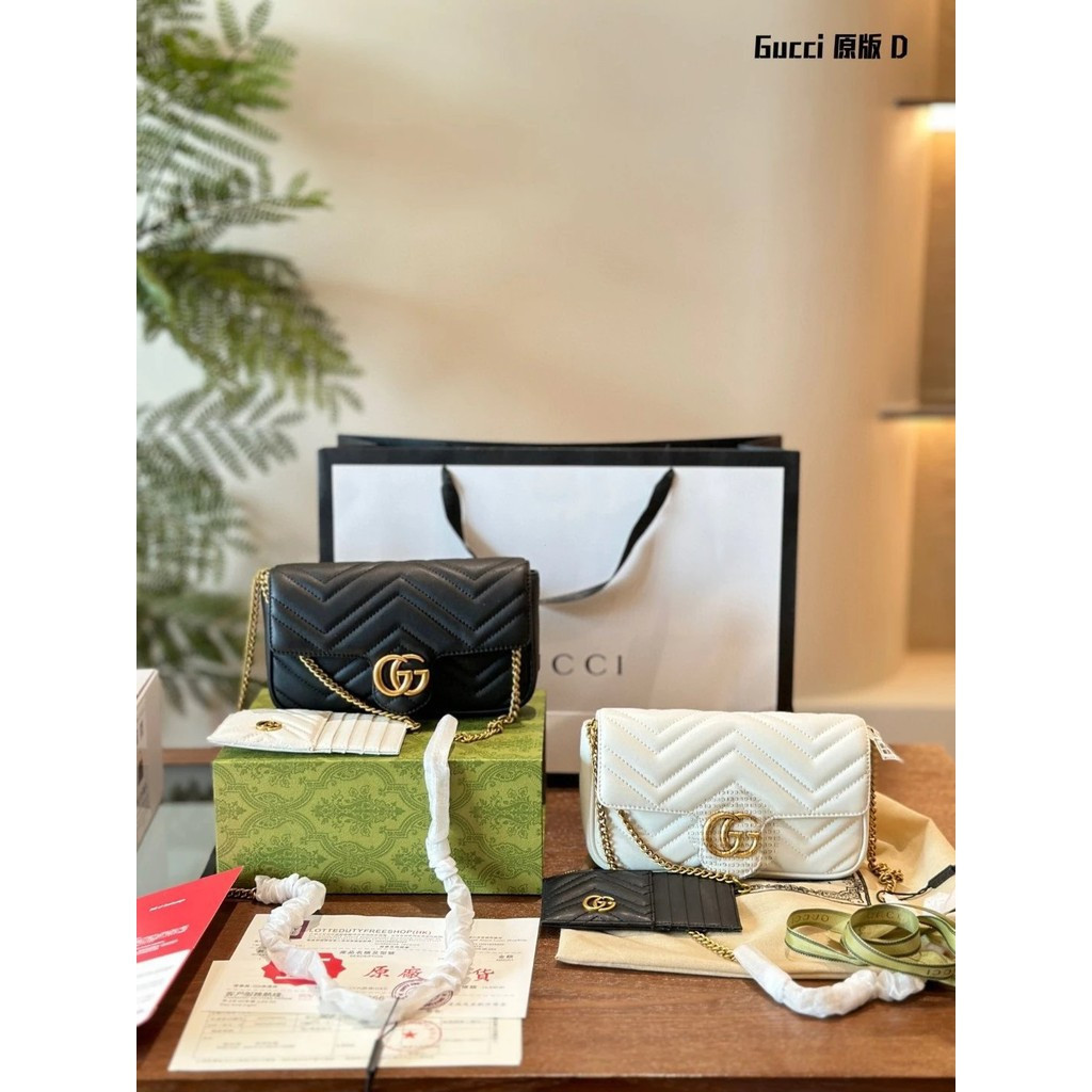 GUCCI Mamon Realize Two-in-One Chain Bag กระเป๋าสะพาย K7FT