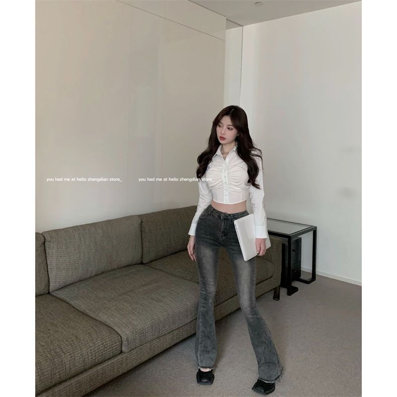 JK Shirt Top Womens Slim Fit Short Sleeved Shirt