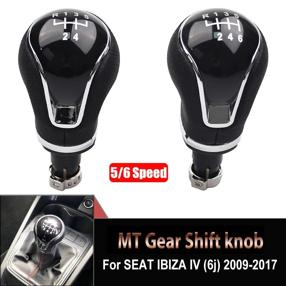 5/6 เกียร์เกียร์ Shift Knob Lever Shifter สําหรับที่นั่ง IBIZA IV 6J 2009 2010 2011 2012 2013 2014 2