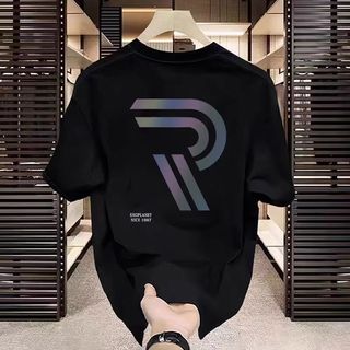 COD GRATIS ONGKIR Kaos Pria Streetwear Trendi Huruf-Bahan Katun Loose Fit Premium
