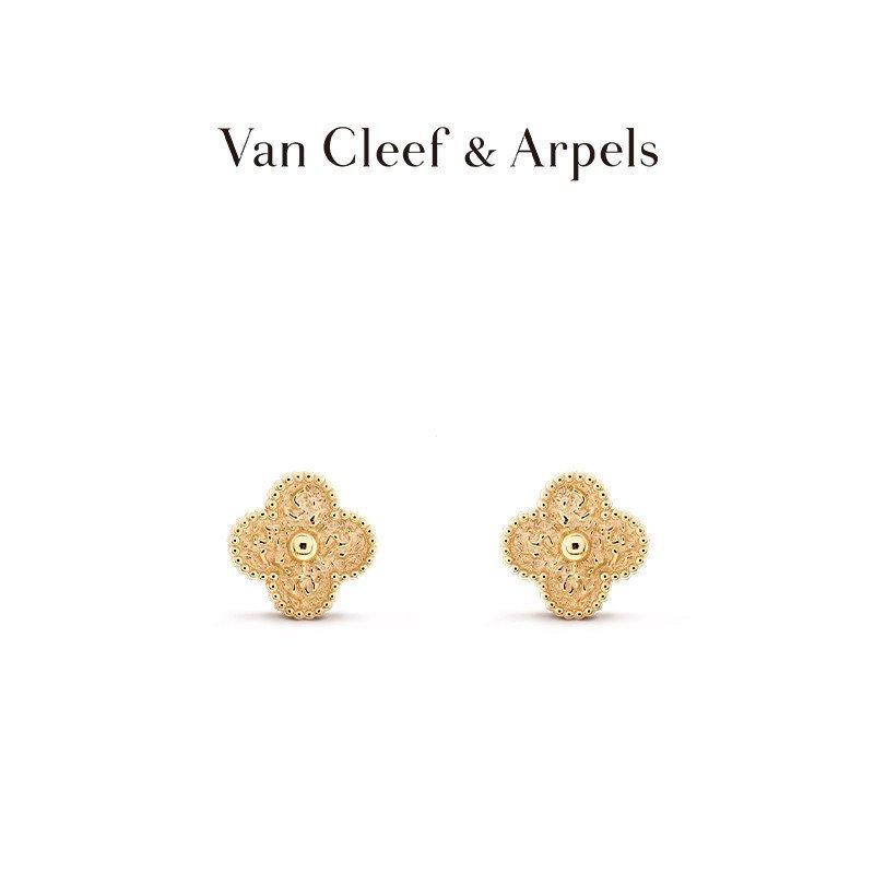 ต่างหู Van Cleef & Arpels Alhambra Four Leaf Lucky Series ทำจากโรสโกลด์