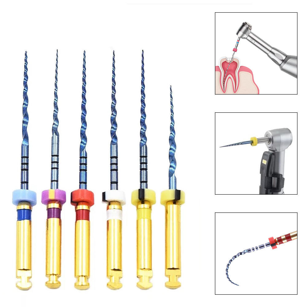 6 ชิ้น/กล่องทันตกรรม Root Canal Taper Endodontic แฟ้ม 21 25 มม. SX-F3 ทันตกรรม Root Canal วัสดุแฟ้มย