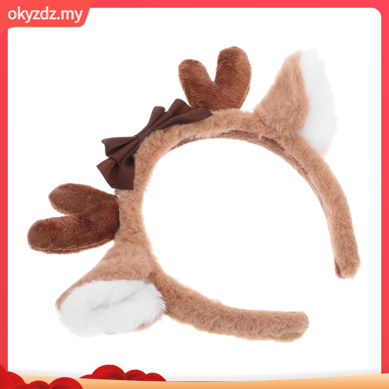 Antler Girl Headbands Fur Animal Ears Rain Deer สําหรับเด็กผู้หญิง okyzdz