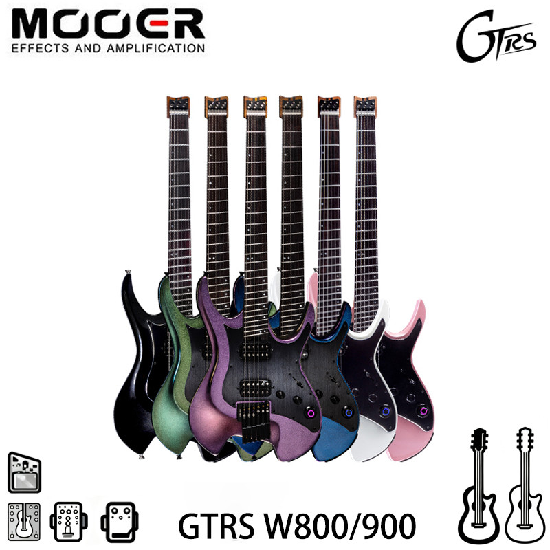 MOOER Magic Ear GTRS W800/900 สมาร์ทกีตาร์ไฟฟ้า Headless APP ในตัวอุปกรณ์เอฟเฟกต์ที่ครอบคลุมบลูทูธ