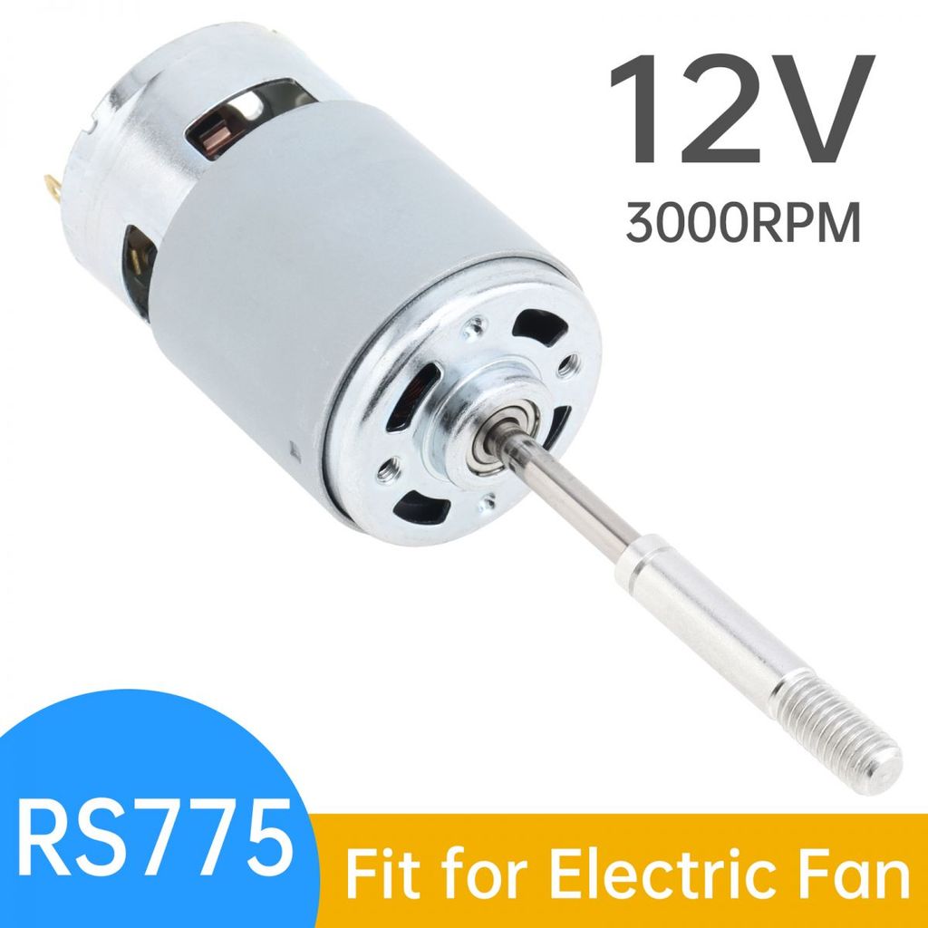 RS775 มอเตอร์พัดลม 12V 3000RPM เปลี่ยน 220V AC สําหรับพัดลมไฟฟ้า, RS755 DC มอเตอร์พัดลม