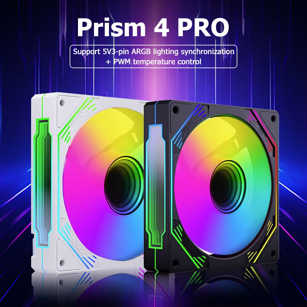 พัดลมคอมพิวเตอร์เดสก์ท็อป พัดลมเคส พัดลม CPU พัดลม 5v 120mm พัดลม 4 พิน พัดลม ARGB พัดลมเปลี่ยนสีได้ สำหรับ PC