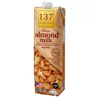 137ดีกรีน้ำนมอัลมอนด์สูตรดั้งเดิม 1000มล. 137 Degrees Almond Milk Original 1000ml. [หมายเลขบาร์โค้ด 8854761951383 ]