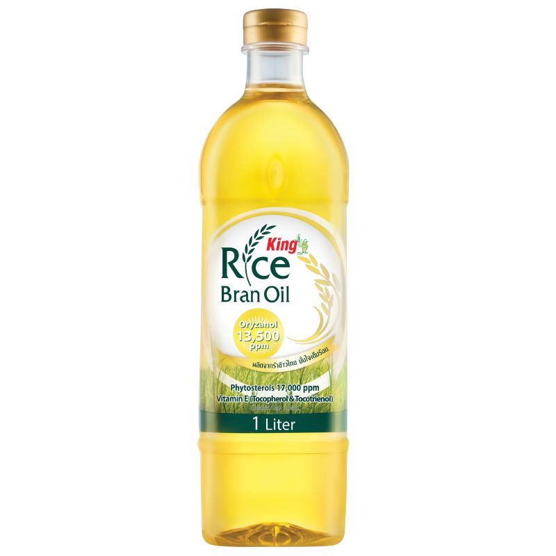 คิงน้ำมันรำข้าวชนิดโอรีซานอลสูง 1ลิตร King High Oryzanol Rice Bran Oil 1ltr. [หมายเลขบาร์โค้ด 8850282391011 ]