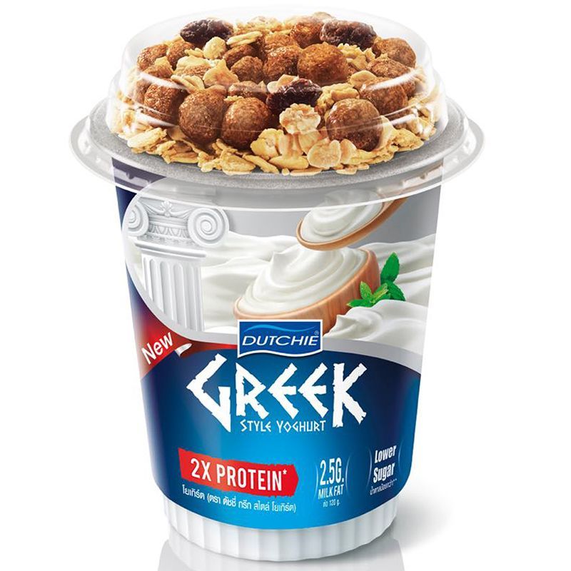 ดัชชี่กรีกสไตล์โยเกิร์ตรสธรรมชาติ 120กรัม Dutchie Greek Style Yogurt 120g. [หมายเลขบาร์โค้ด 8851717907081 ]