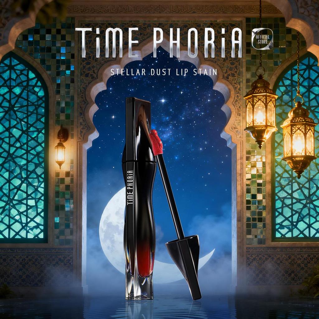TIME PHORIA - STELLAR DUST LIP STAIN 5ML |   STARDUST LIP STAIN ปกปิดสูง ติดทนนาน ให้ความชุ่มชื้น