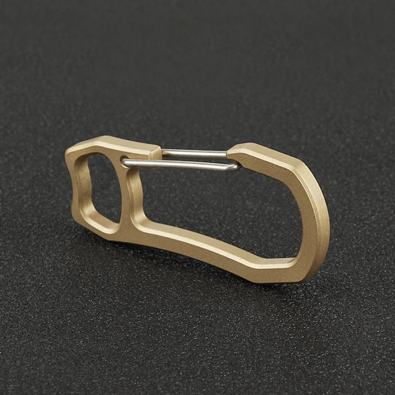 DIY Brass Hook Vintage Key Ring Vintage Spring Buckle EDC Outdoor Tools Camping Buckles