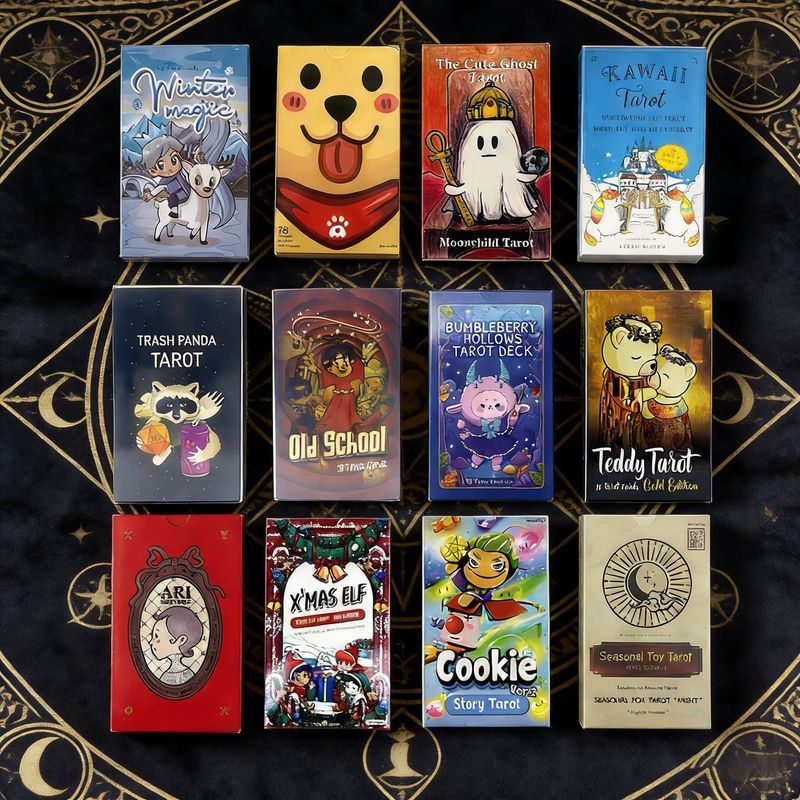 Tarot Tarot คลาสสิกเริ่มต้นเริ่มต้นการ์ด Nightmare Before Christmas Magic Winter Board Game การ์ดภาษ