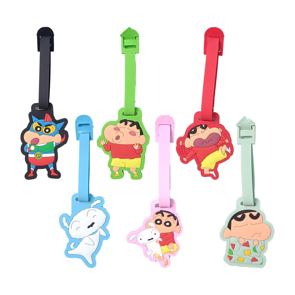 Luggage Tag Crayon Shinchan Silicone ป้ายชื่อชินจัง ป้ายห้อยกระเป๋าซิลิโคน สายแท็กห้อยกระเป๋าเดินทาง