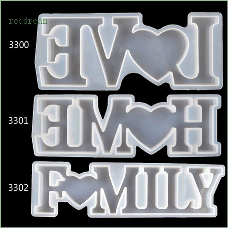 REDD 1 3x Love Home Family Sign เรซิ่น Word Casting Molds Epoxy ตัวอักษร Word