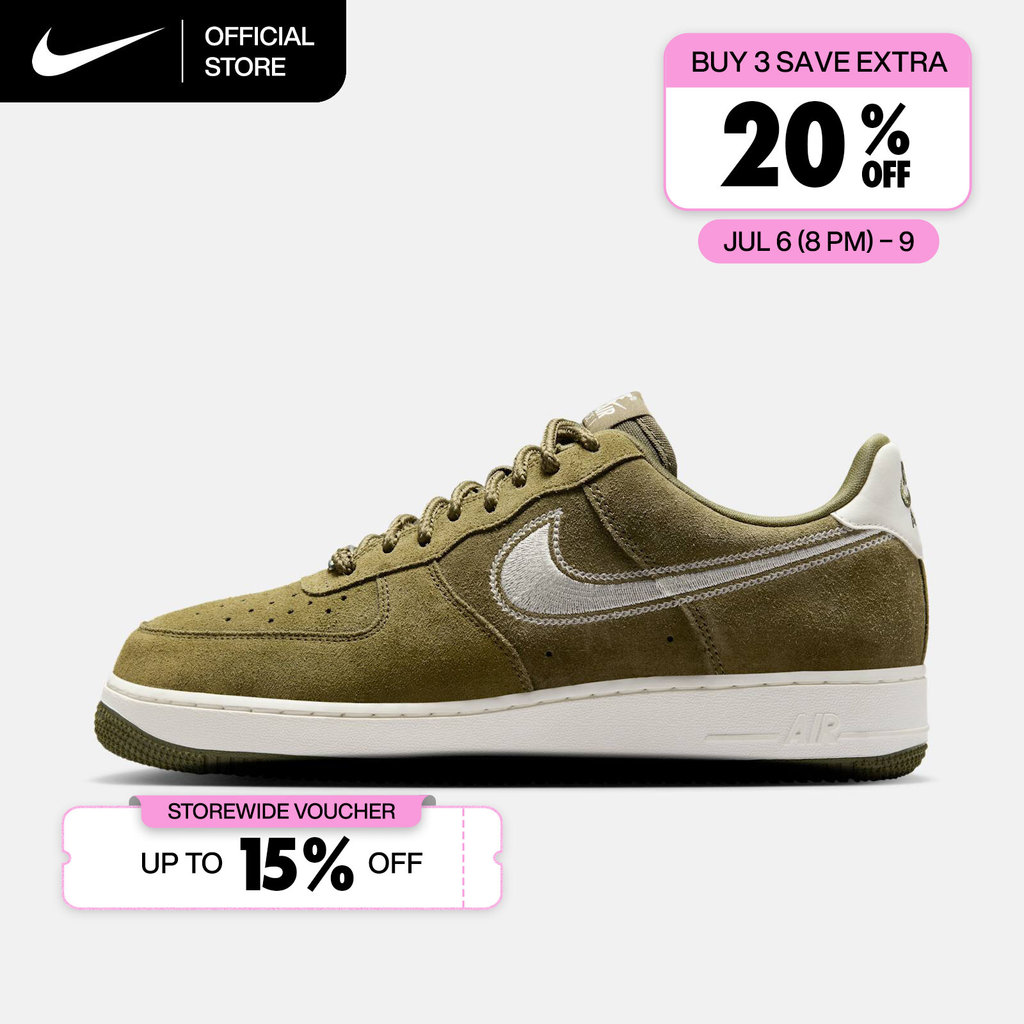 Nike Men's Air Force 1 '07 LV8 Shoes - Medium Olive [HJ4465-201]