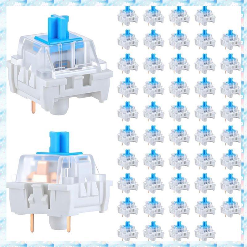 [RQMU] Blue Switch Replacement Keyboard 100 PCS Mechanical Keyboard Switches 3 Pin Clicker Keyboards
