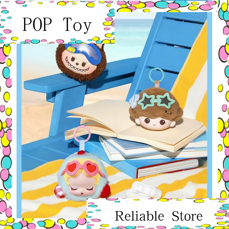 P POPMART POPMART Cute Particles Island Vacation Series หูฟัง Bag Gift One