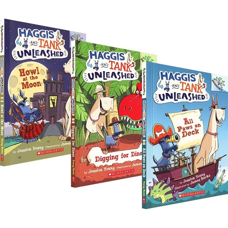 3 เล่มและการ์ตูนถังโจรสลัดไม่ลบเฮฮา Gis Dog haggis haggis ข้อความ X1VS