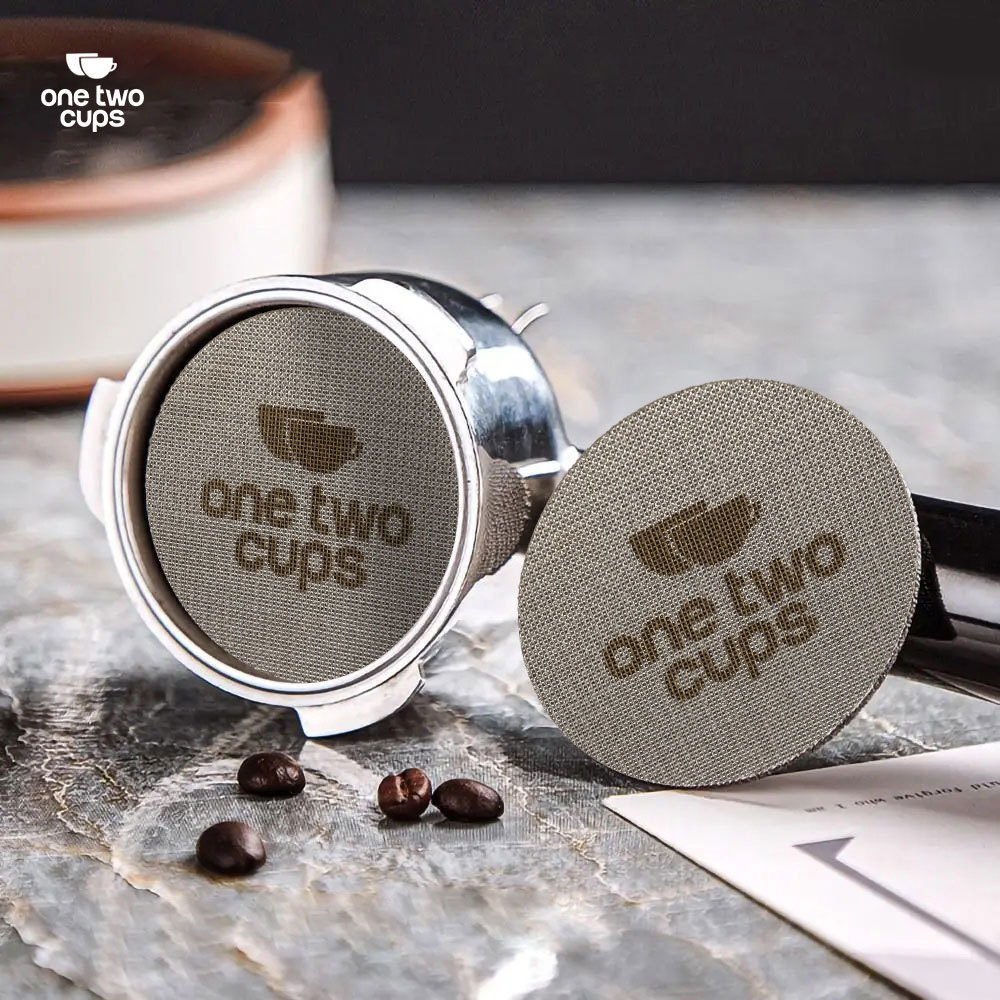 RC One Two Cups Puck Screen Portafilter Espresso Machine 150 Micron 53.5mm 2mm - SUS3