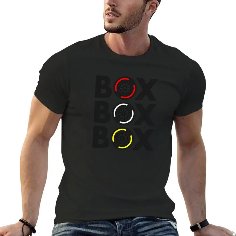 เสื้อยืด Box Box Box F1 Tyre Compound Design ไซส์ใหญ่ แห้งเร็ว เสื้อผ้าผู้ชาย
