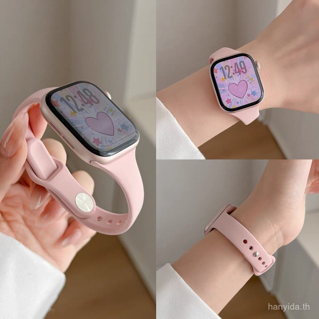 สายนาฬิกาซิลิโคนบางสําหรับ applewatch iseries 11 10 987654321, SE3, SE2, Ultra, Ultra2 49mm 46mm 41m