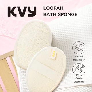 KVY Loofah Bath Sponge #Natural Color ฟองน้ำใยบวบธรรมชาติ ใช้สำหรับขัดผิว.