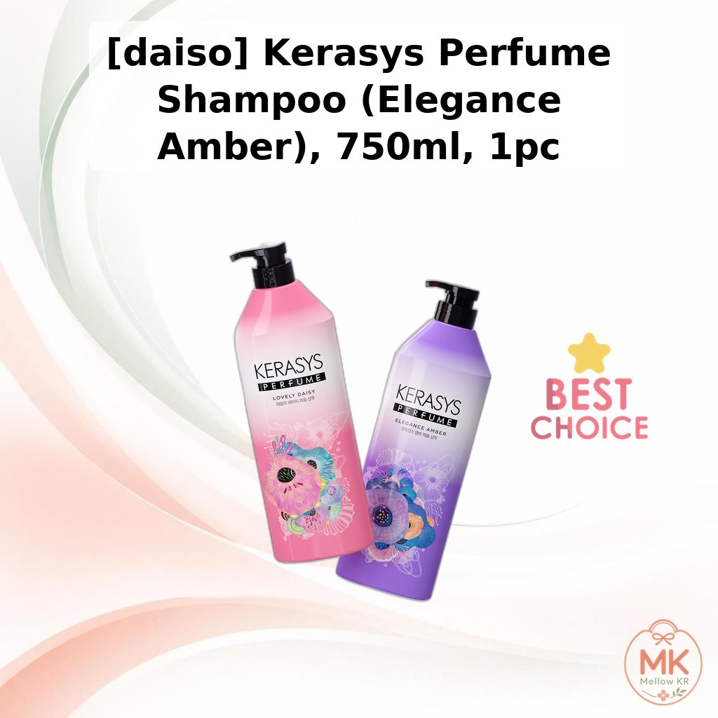 [daiso] Kerasys Perfume Shampoo (Elegance Amber), 750ml, 1pc / Korean Perfume Shampoo by Mellow_Kr