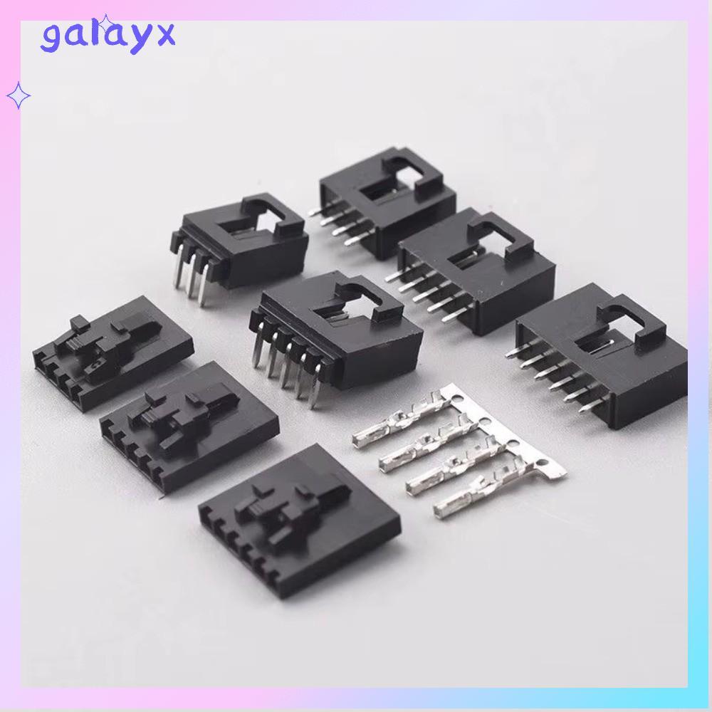 GALAYX 5 ชุด Dupont Connector Kit, มุมขวาตรง Pin Header Housing, พร้อมหัวเข็มขัดการนําไฟฟ้าที่ดีแถวเ