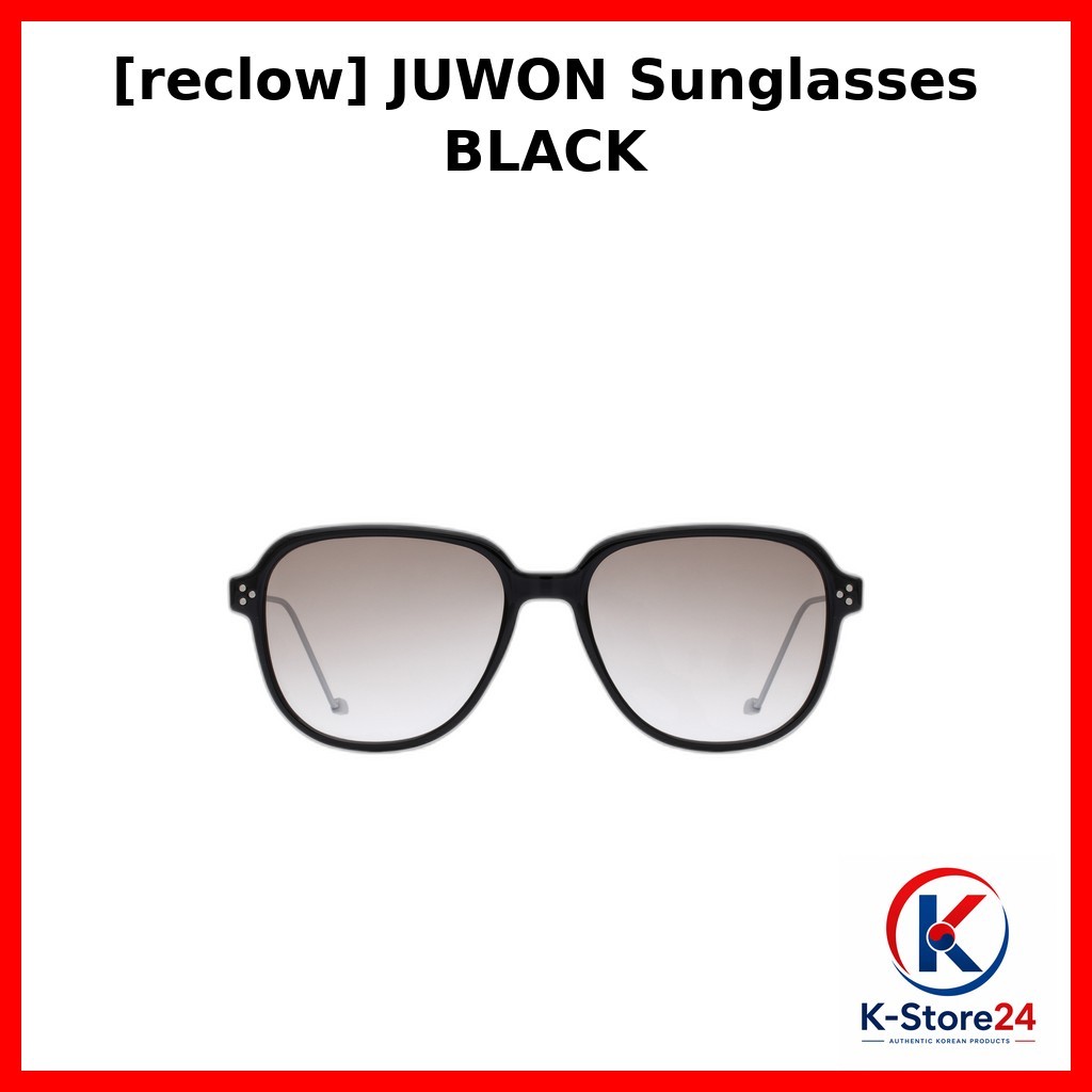 [รับช้า] แว่นกันแดด JUWON BLACK / แว่นกันแดดเกาหลี / กรอบโอเวอร์ไซส์ / ของแท้ 100% โดย K-Store24