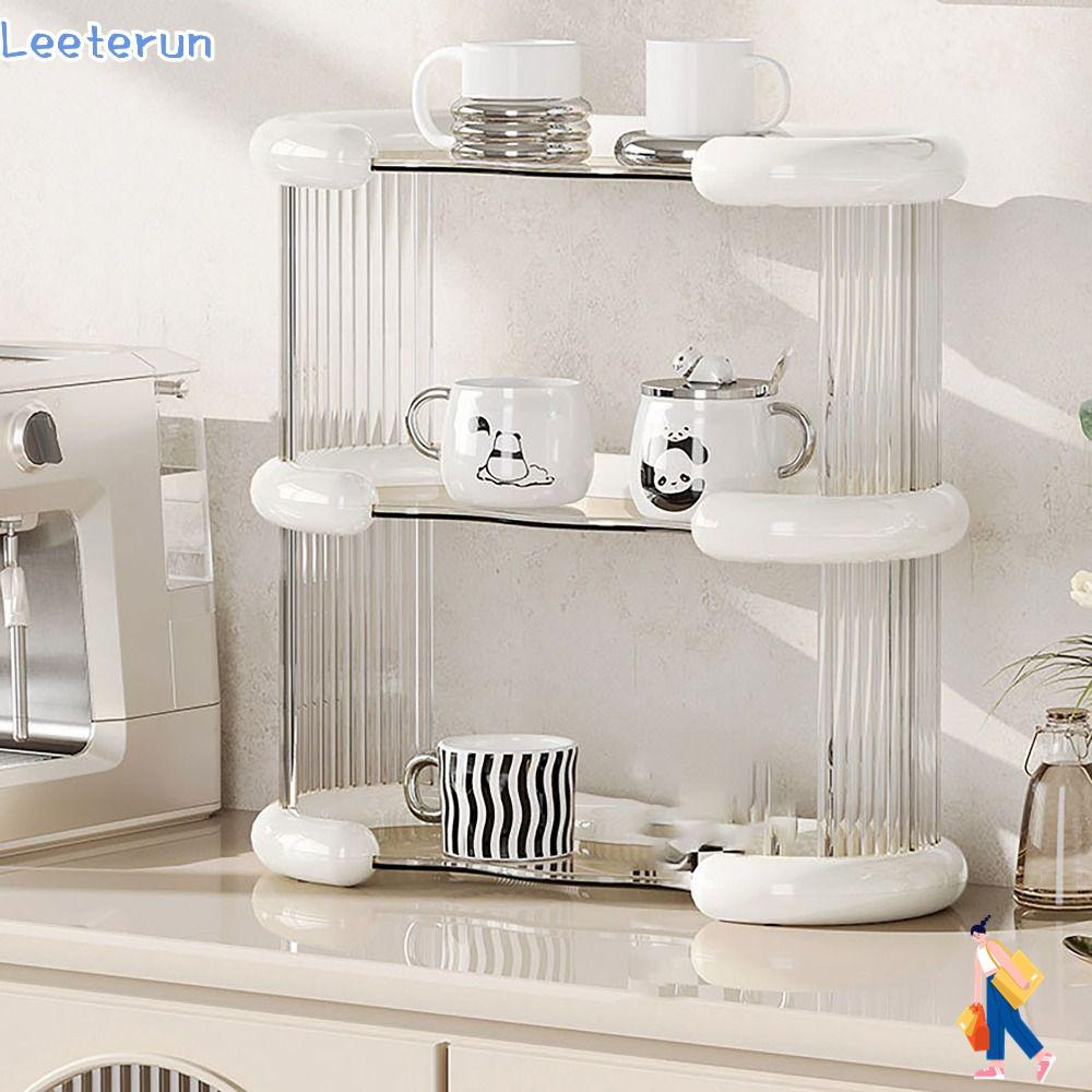 LEETERUN Commodity Shelf, Large Capacity Layered Storage Rack, Multifunctional Good Bearing Capacity