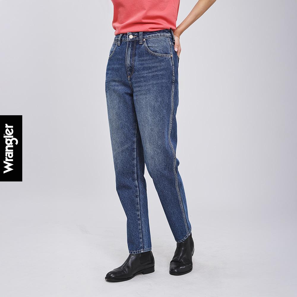 WRANGLER กางเกงยีนส์ผู้หญิง คอลเลคชั่น Beyond Indigo เอวสูง ทรงตรง รุ่น WR S426WMOMN08 - สียีนส์กลาง