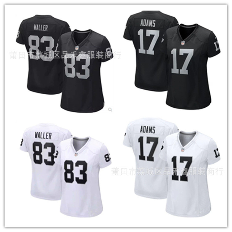 ส่งเร็ว!!NFL RAIDERS RAIDERS Ladies 83-Waller 17-Adams Rugby Jersey