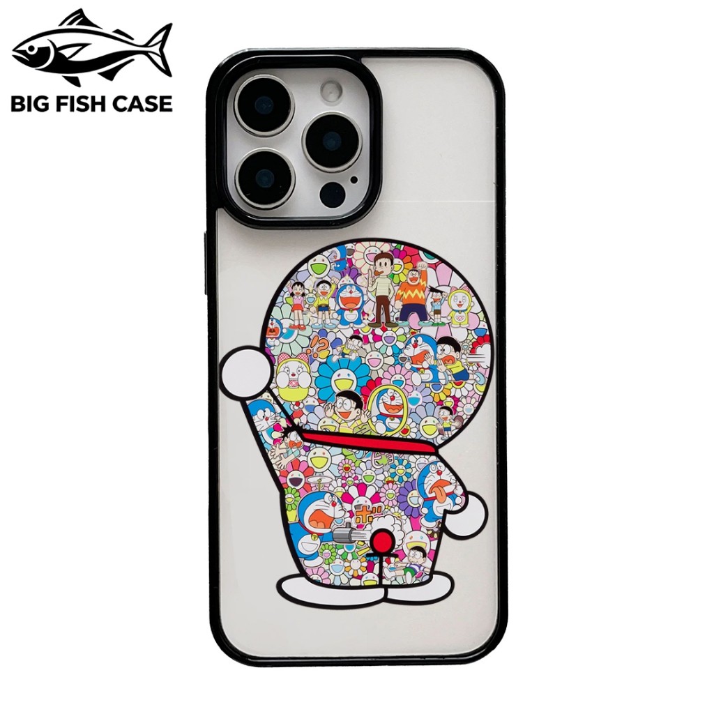 เคสโทรศัพท์ลายตัวการ์ตูนแมวสีน้ำเงินเต็มภาพการ์ตูน รูปที่ 5