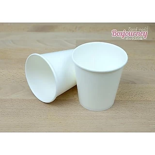 Boxjourney [50ใบ] แก้วกาแฟกระดาษ 6.5 oz ไม่มีหู/มีหู ขาว/พิมพ์ลาย