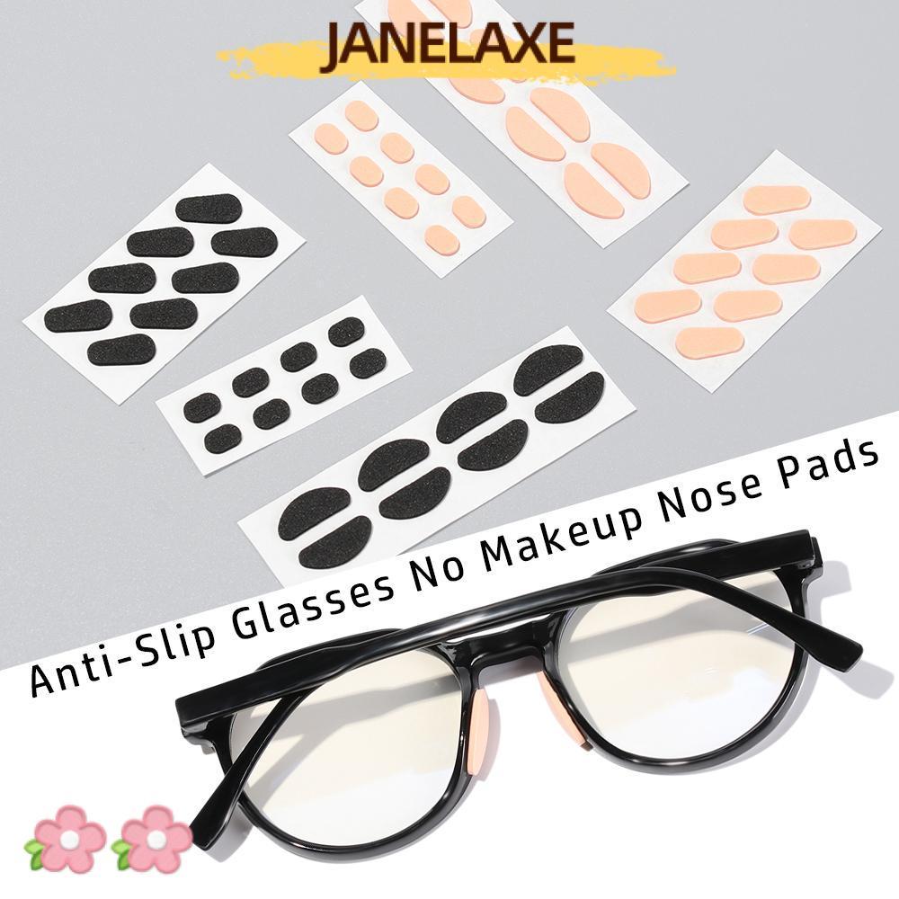 JANELAXE932JN 4 คู่ 1.5 มม. แผ่นรองจมูก EVA สีผิว/โฟมนุ่มสีดํากันลื่น
