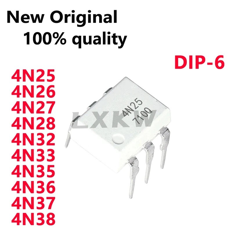 5PCS 4N25 4N26 4N27 4N28 4N32 4N33 4N35 4N36 4N37 4N38 DIP6 Optocoupler ชิปในสต็อกขายส่ง
