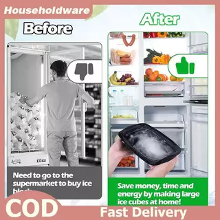 Hdth ขนาดใหญ่พิเศษ ICE Mould ซิลิโคนขนาดใหญ่ ICE Blo แม่พิมพ์ ICE CUBE Maker Reusable ขนาดใหญ่ ICE CUBE ถาด ICE Bath Chiller สําหรับ Home Jelly