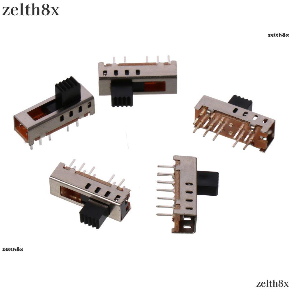 ZELTH 5 ชิ้นสลับสวิทช์, 4 ตําแหน่ง SS-24E01 Micro Slide Switch, 5 มม.สลับ 10P 2P4T แนวตั้ง Micro Swi