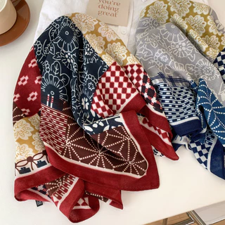 Retro High-End Square Scarf 2026 New Style Ladies All-Match Square Scarf