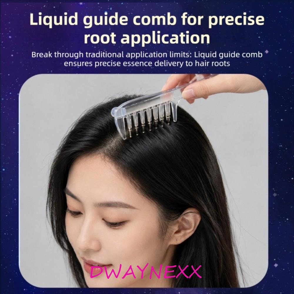 DWAYNEXX Mini Portable Head Applicator, Multi-Function Hair Care Hair Firming Applicator, Hairdressing Combs Anti-Frizz Anti-Static Scalp Nourish Massage Guide Liquid หวีผู้หญิง