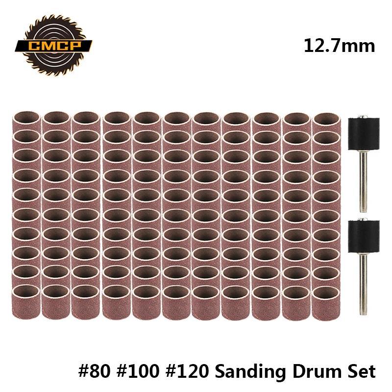 Sanding Drum Set Grit #80 #100 #120 Dremel With Sanding Mandrels Sanding Bands For Dremel Rotary Too