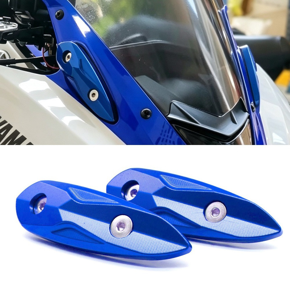 สําหรับ Yamaha YZF R15 V3 17-20 YZF R3 R25 13-20 รถจักรยานยนต์ CNC กระจกมองหลังฝาครอบกระจกกําจัด Baf