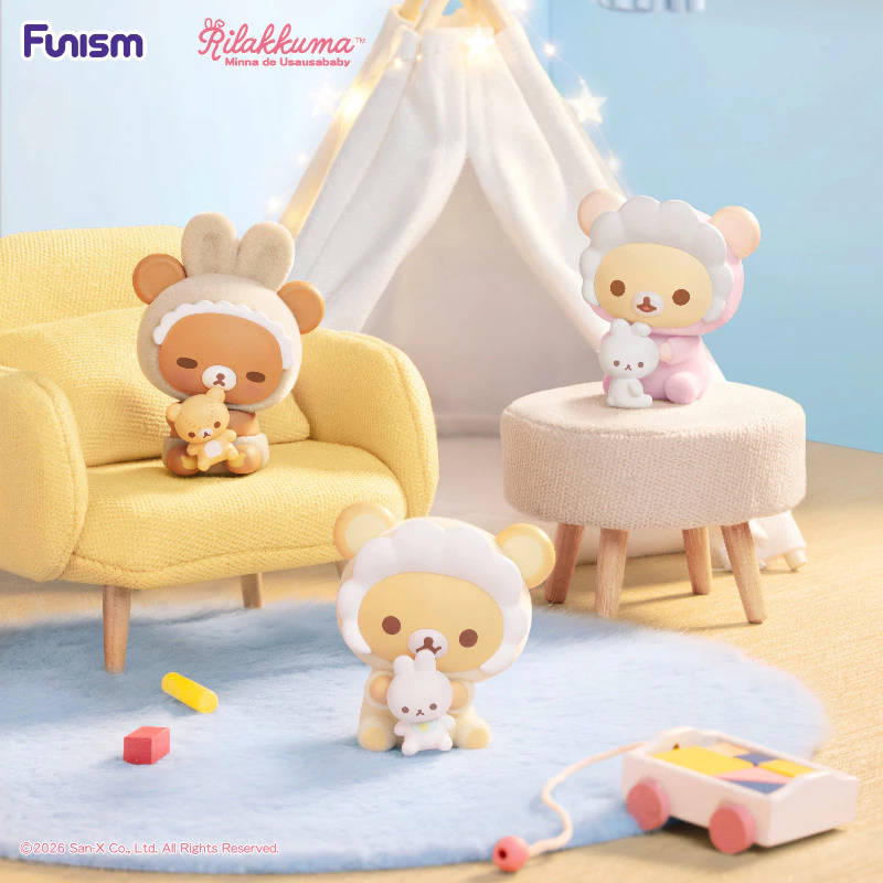 FUNISM Rilakkuma Ususababy Series กล่อง Action Figurines น่ารักอะนิเมะสะสมกล่องตาบอดตกแต่งบ้าน Handmade สไตล์ Surprise ของขวัญสําหรับคอลเลกชันคนรัก